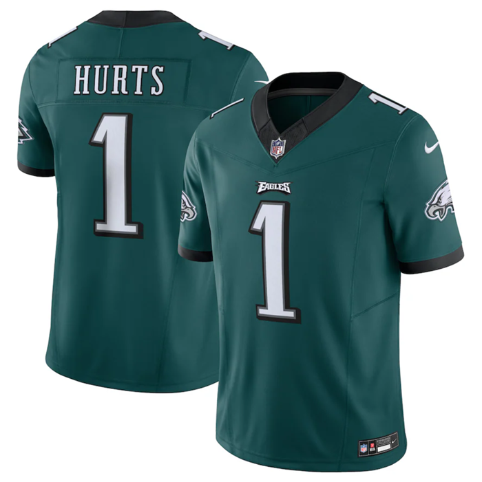 Philadelphia Eagles #1 Jalen Hurts Green 2023 F.U.S.E. Vapor Untouchable Limited Stitched Football Jersey